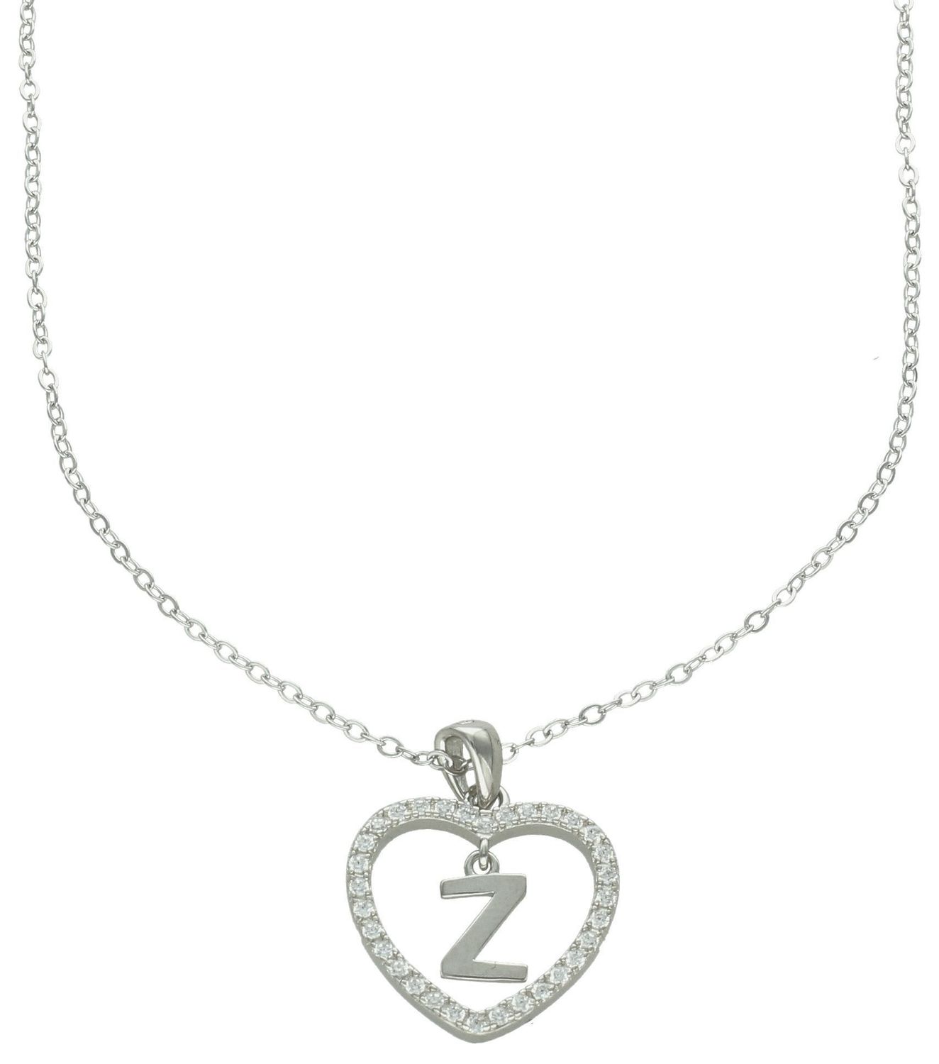 Srebrny naszyjnik damski 925 literka Z w sercu z cyrkoniami JMAS900ZSN. Srebrny naszyjnik damski. Naszyjnik srebrny z cyrkoniami. Naszyjnik z literką w sercu. Naszyjnik z literką na prezent (2).jpg