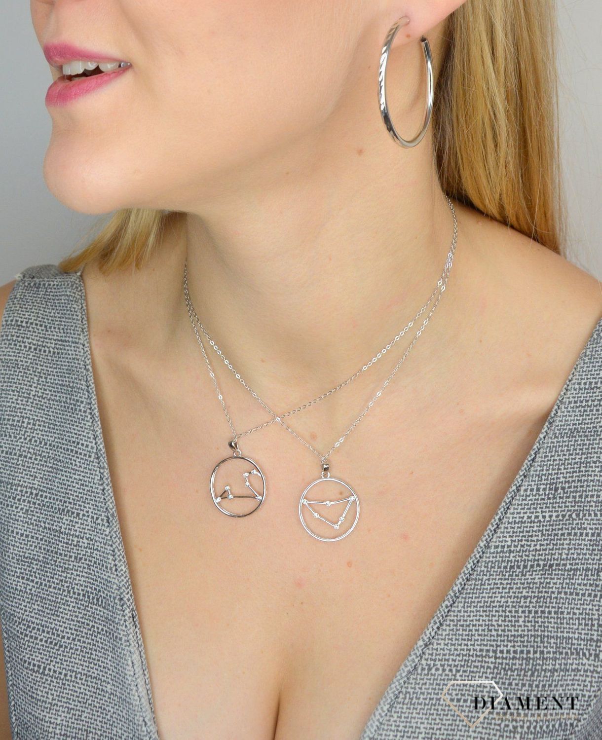 Srebrny naszyjnik znak zodiaku koziorożec JMAS9501SN45.jpg