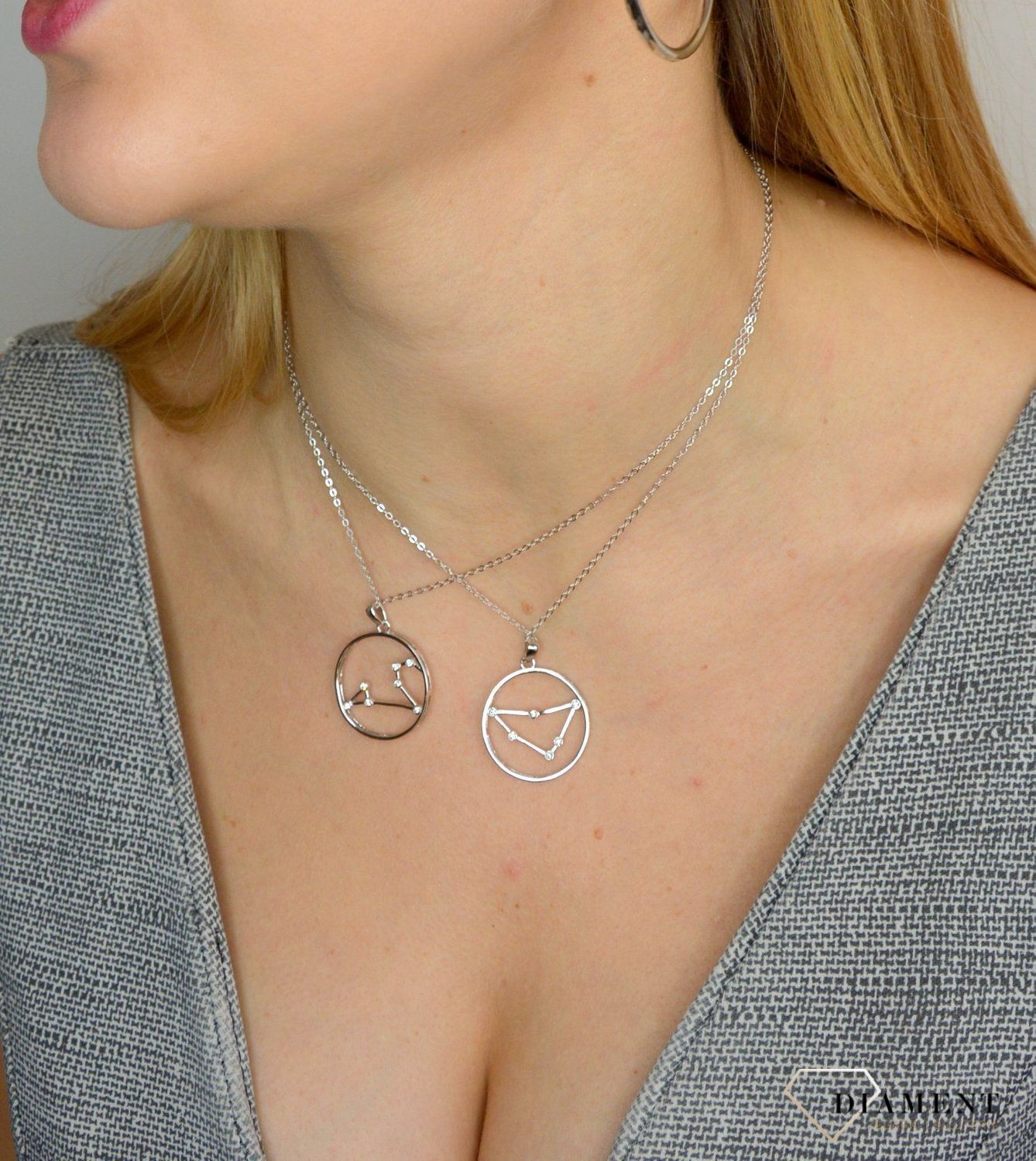 Srebrny naszyjnik znak zodiaku koziorożec JMAS9501SN45.jpg