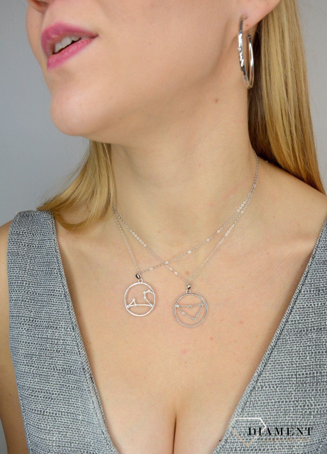 Srebrny naszyjnik znak zodiaku koziorożec JMAS9501SN45.jpg
