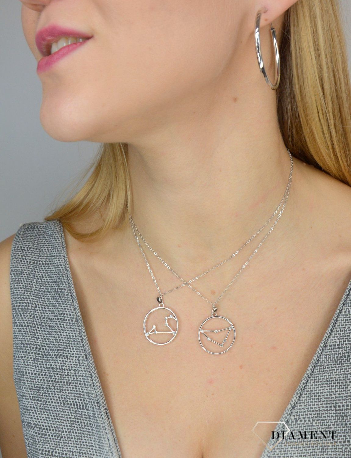 Srebrny naszyjnik znak zodiaku koziorożec JMAS9501SN45.jpg