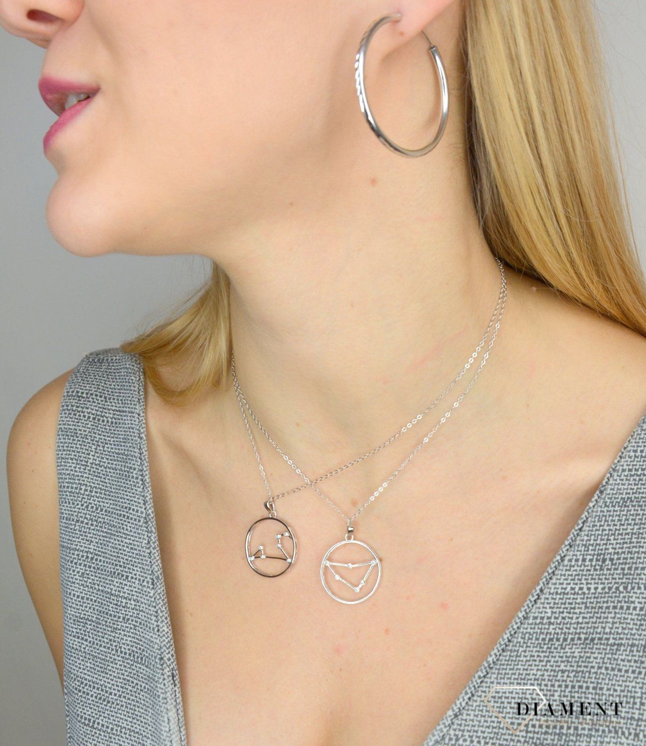 Srebrny naszyjnik znak zodiaku koziorożec JMAS9501SN45.jpg