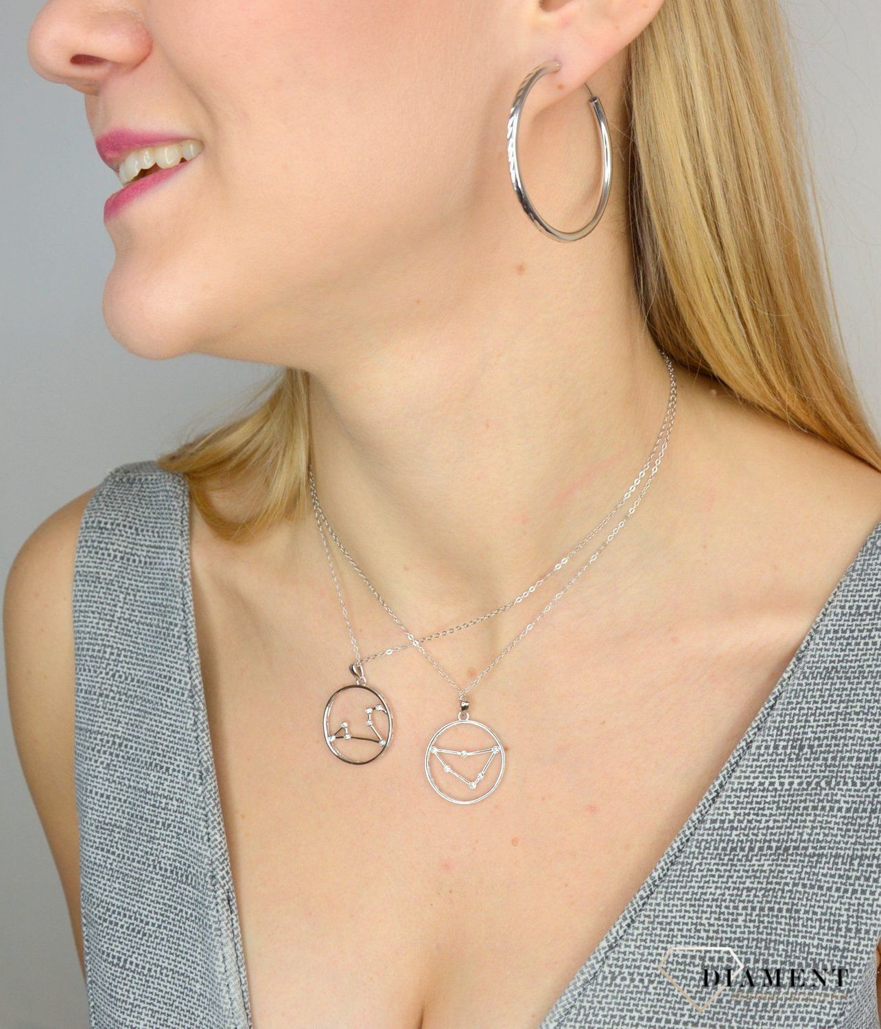 Srebrny naszyjnik znak zodiaku koziorożec JMAS9501SN45.jpg