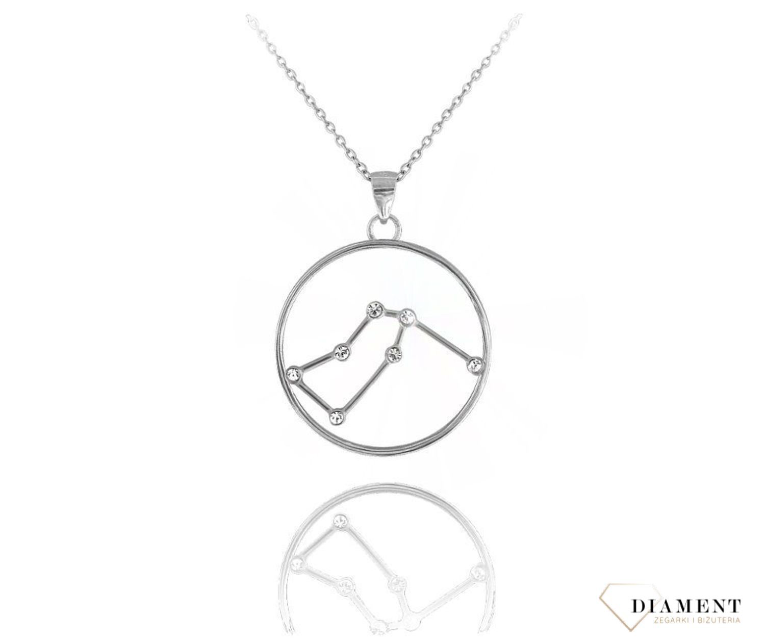 Srebrny naszyjnik znak zodiaku wodnik JMAS9502SN45.jpg