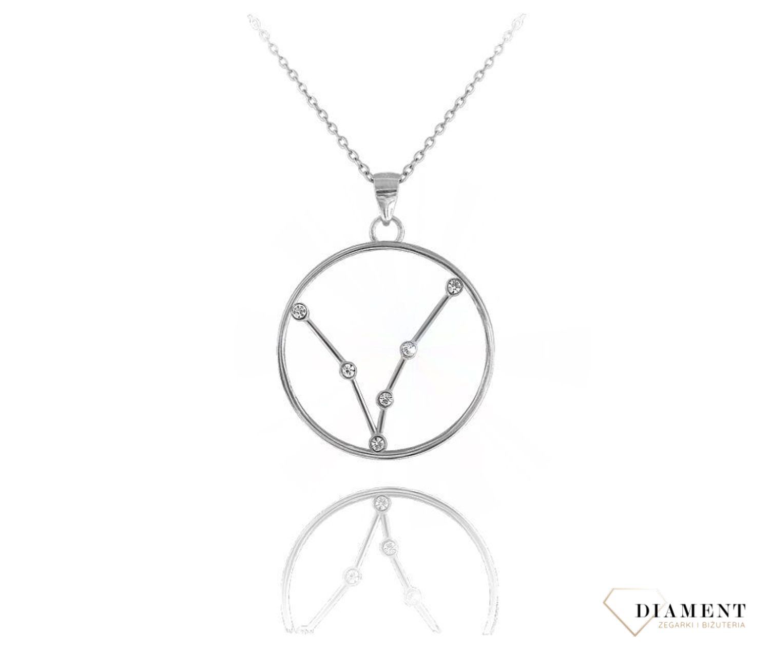 Srebrny naszyjnik znak zodiaku ryby JMAS9503SN45.jpg