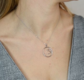 Srebrny naszyjnik znak zodiaku waga JMAS9510SN45. Naszyjnik dla kobiet ze znakiem zodiaku waga (2).JPG