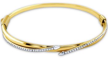 Elegancka złota bransoletka damska próby 585 z cyrkoniami. Szerokość 7 mm  4 mm, waga 7,85 g, obwód 17 cm. Połączenie luksusu i klasycznego stylu – idealna na prezent.1.jpg