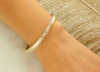 Złota bransoletka damska z cyrkoniami  Au 585  7,85 g  17 cm pr 585.jpg