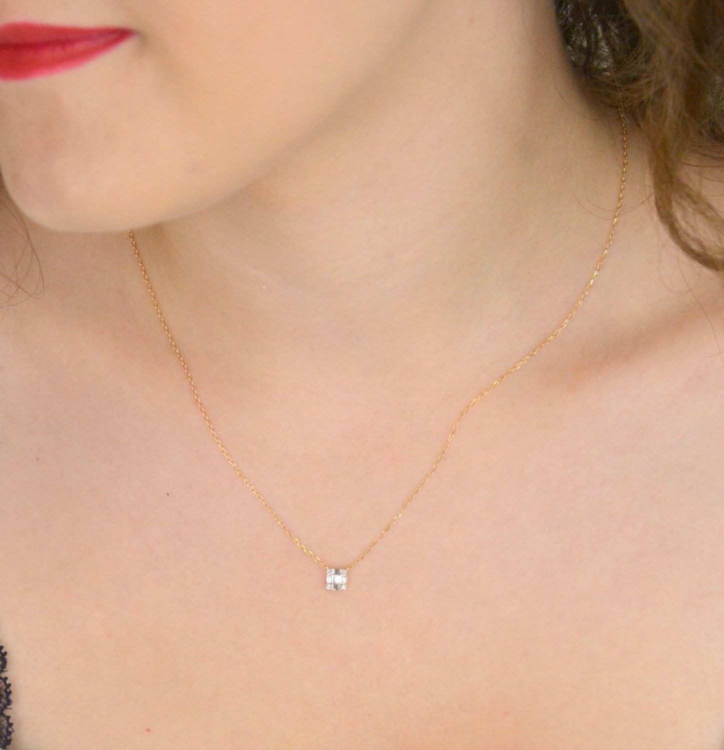 Złoty naszyjnik z diamentami 0,15ct GHSI – JN1656Y, próba 585, długość 45 cm.jpg