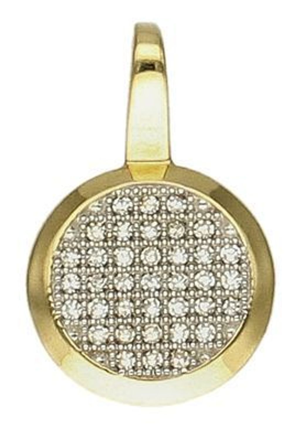 Zawieszka złota Okrągły medalion z 37 Diamentami 585 JP5471Y (2).jpg