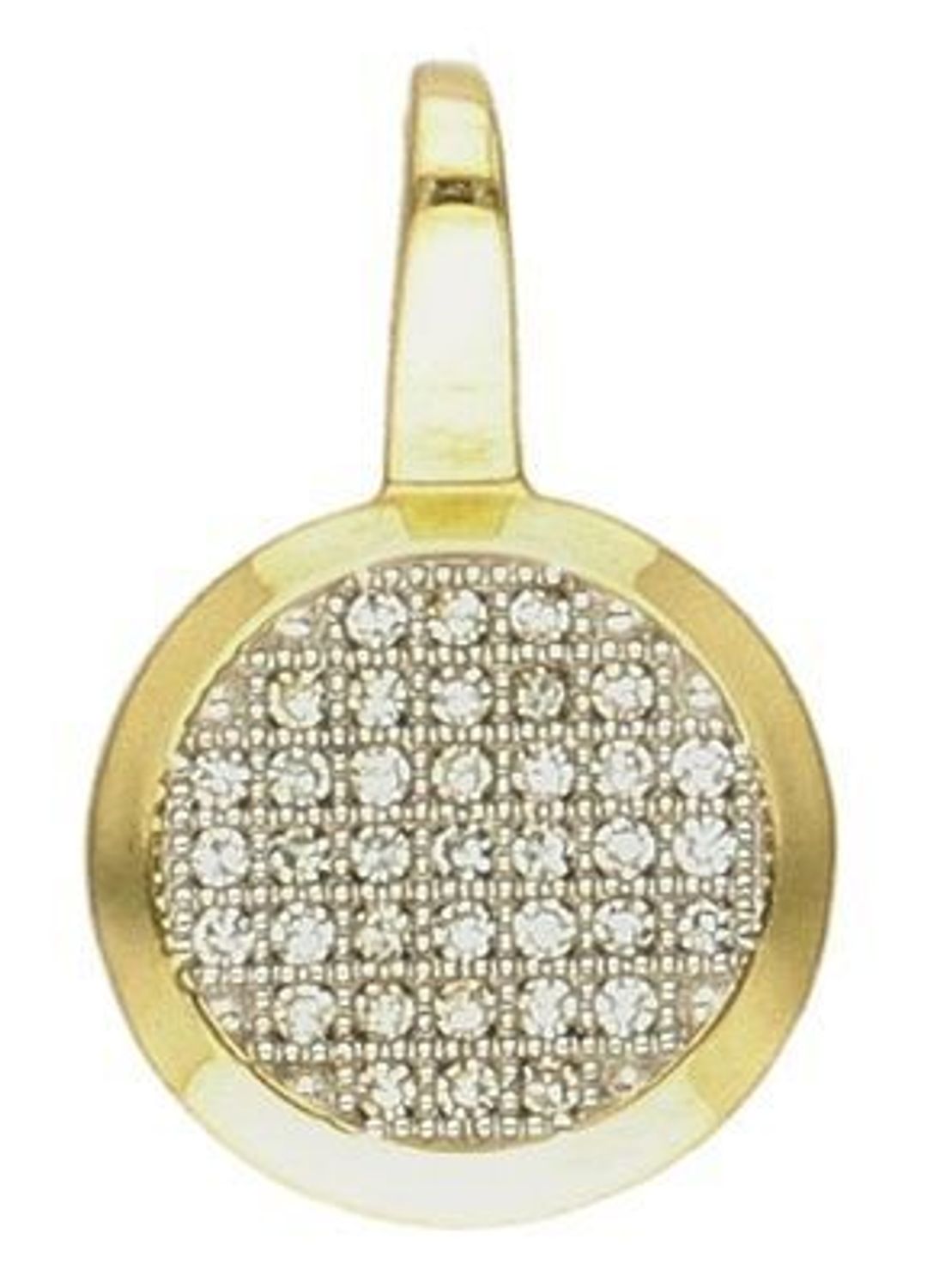 Zawieszka złota Okrągły medalion z 37 Diamentami 585 JP5471Y (2).jpg