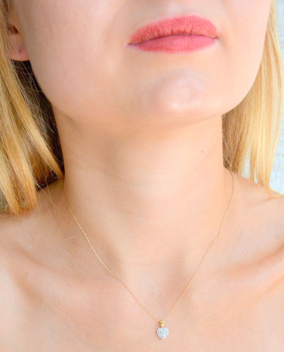 Zawieszka złota Stopniowane serce z 39 Diamentami 585 JP6023Y.jpg