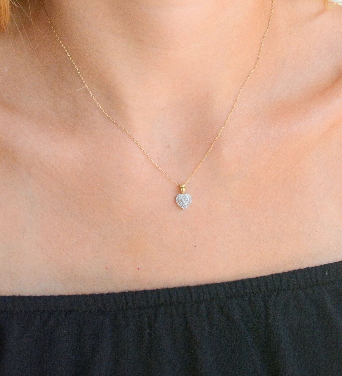 Zawieszka złota Stopniowane serce z 39 Diamentami 585 JP6023Y.jpg