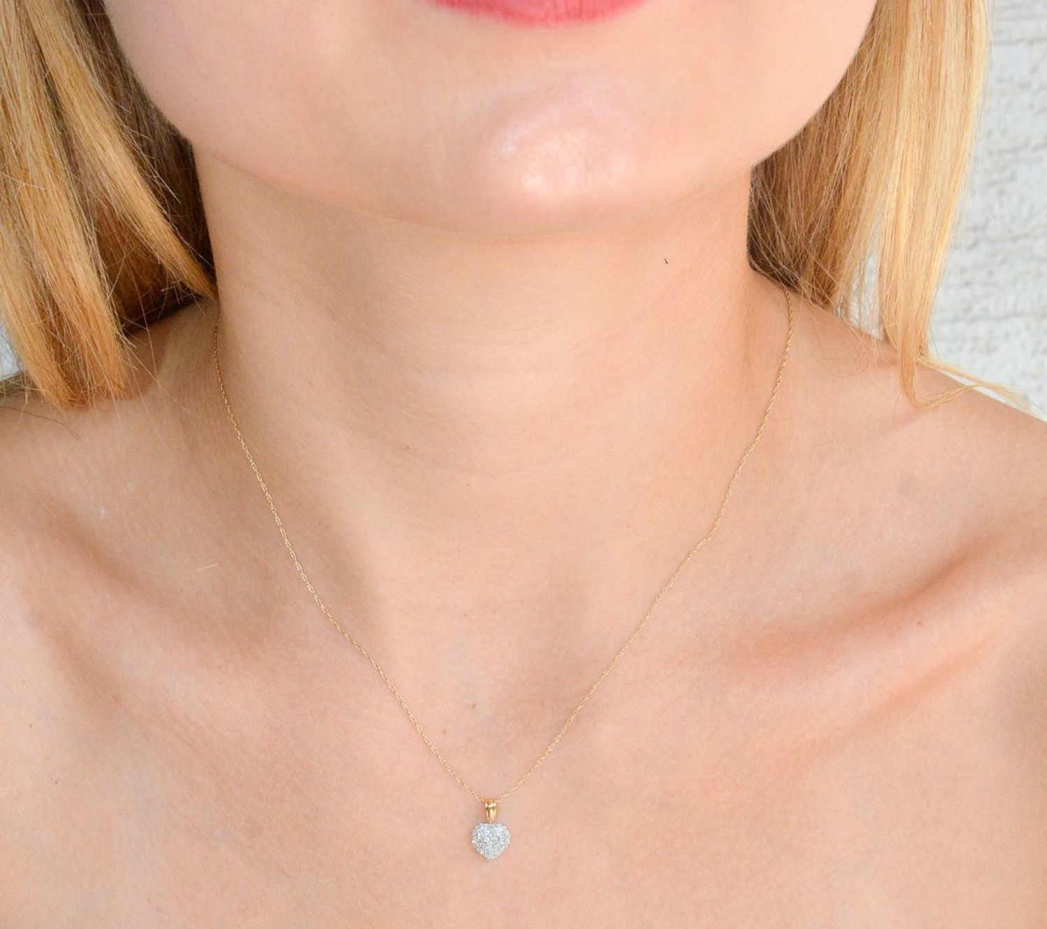 Zawieszka złota Stopniowane serce z 39 Diamentami 585 JP6023Y.jpg