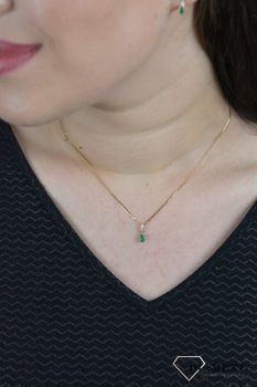 Złota zawieszka z Diamentami i Szmaragdem JP6341EMY. Złota zawieszka wykonana z próby 585 z Szmaragdem (1).JPG