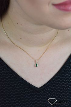 Złota zawieszka Szmaragd z Diamentami JP6347EMY. Złota 14- karatowa zawieszka z szmaragdem (1).JPG