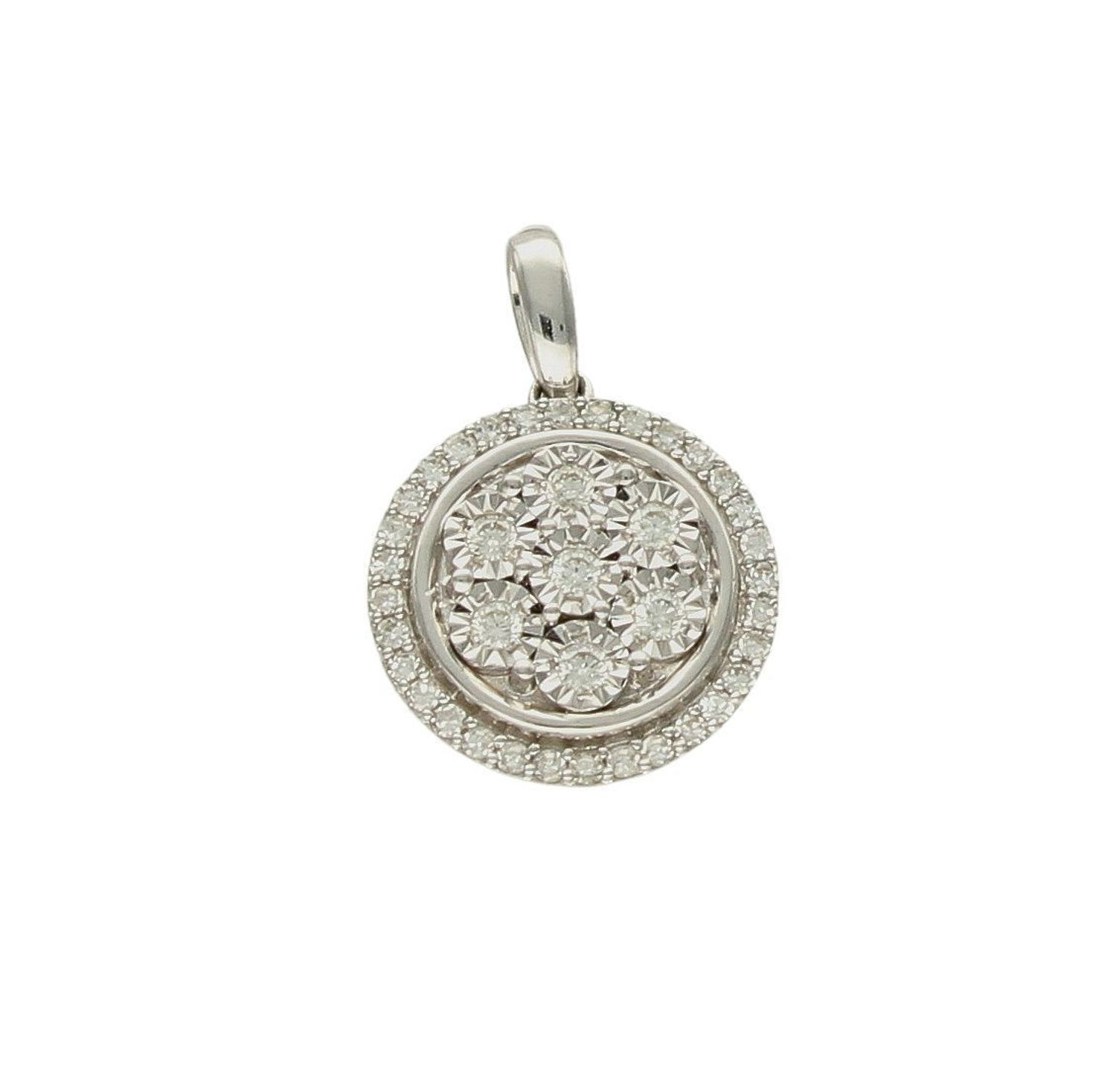 Zawieszka z Diamentami   Kwiat w białym złocie  585 DIAMENT JP6442W.jpg