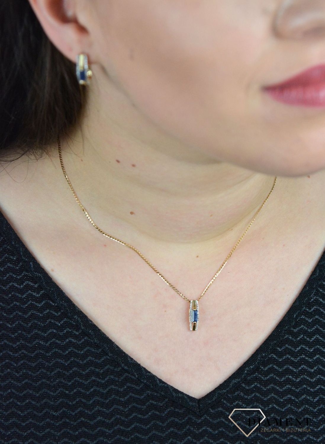 Złota zawieszka Szafir z Diamentami JP6765SAPY.jpg