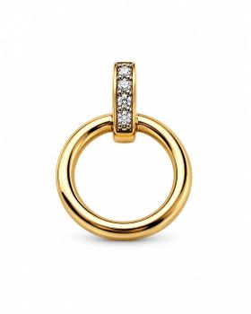 Złota zawieszka okrągła z 4 diamentami 0,02 ct – złoto próby 585 GHSI 0,02ct4.jpg