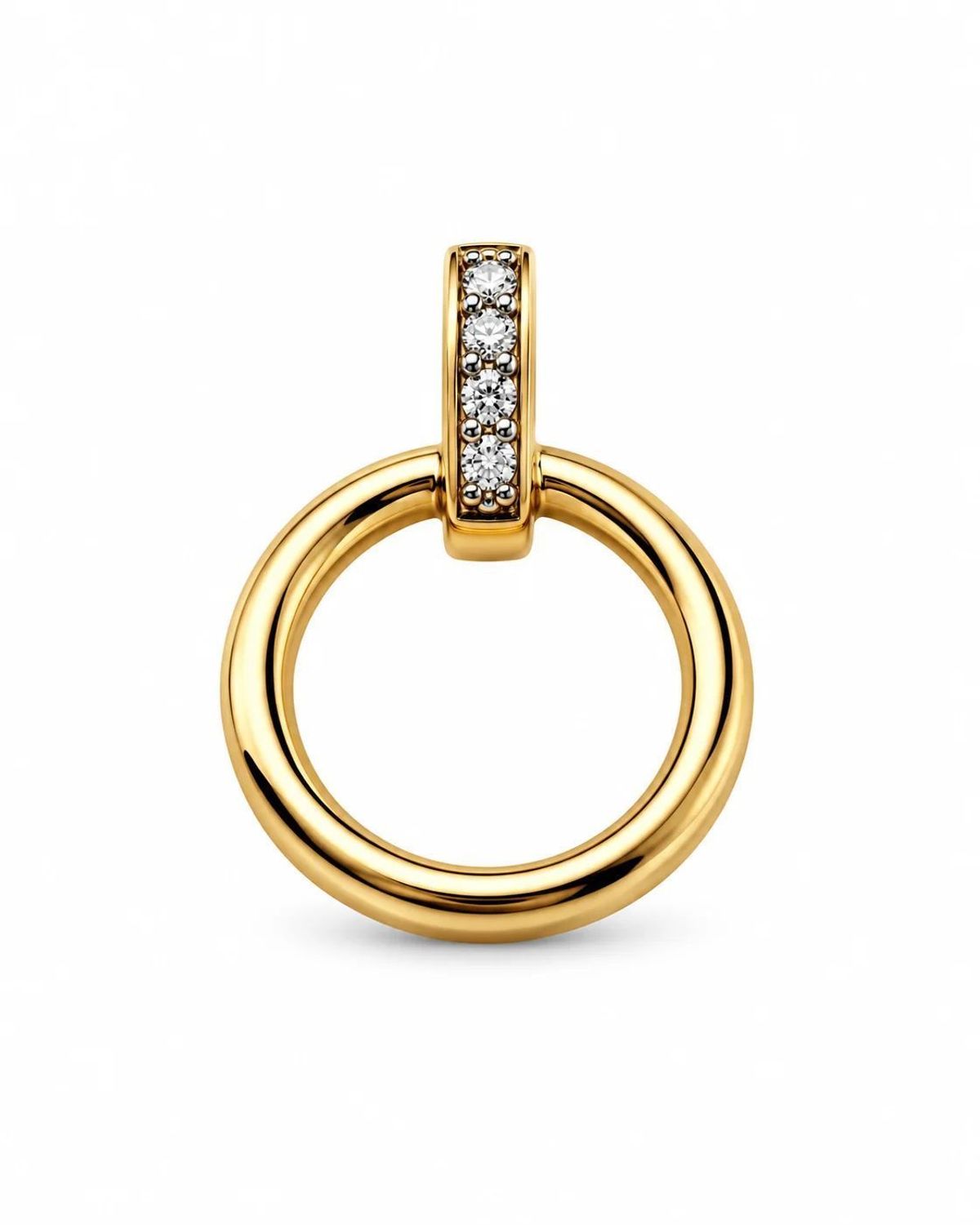 Złota zawieszka okrągła z 4 diamentami 0,02 ct – złoto próby 585 GHSI 0,02ct4.jpg