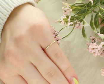 Złoty pierścionek damski z 27 diamentami – żółte złoto 585, 0,08 ct  Kod JR10429Y  Rozmiar 9 tył.jpg