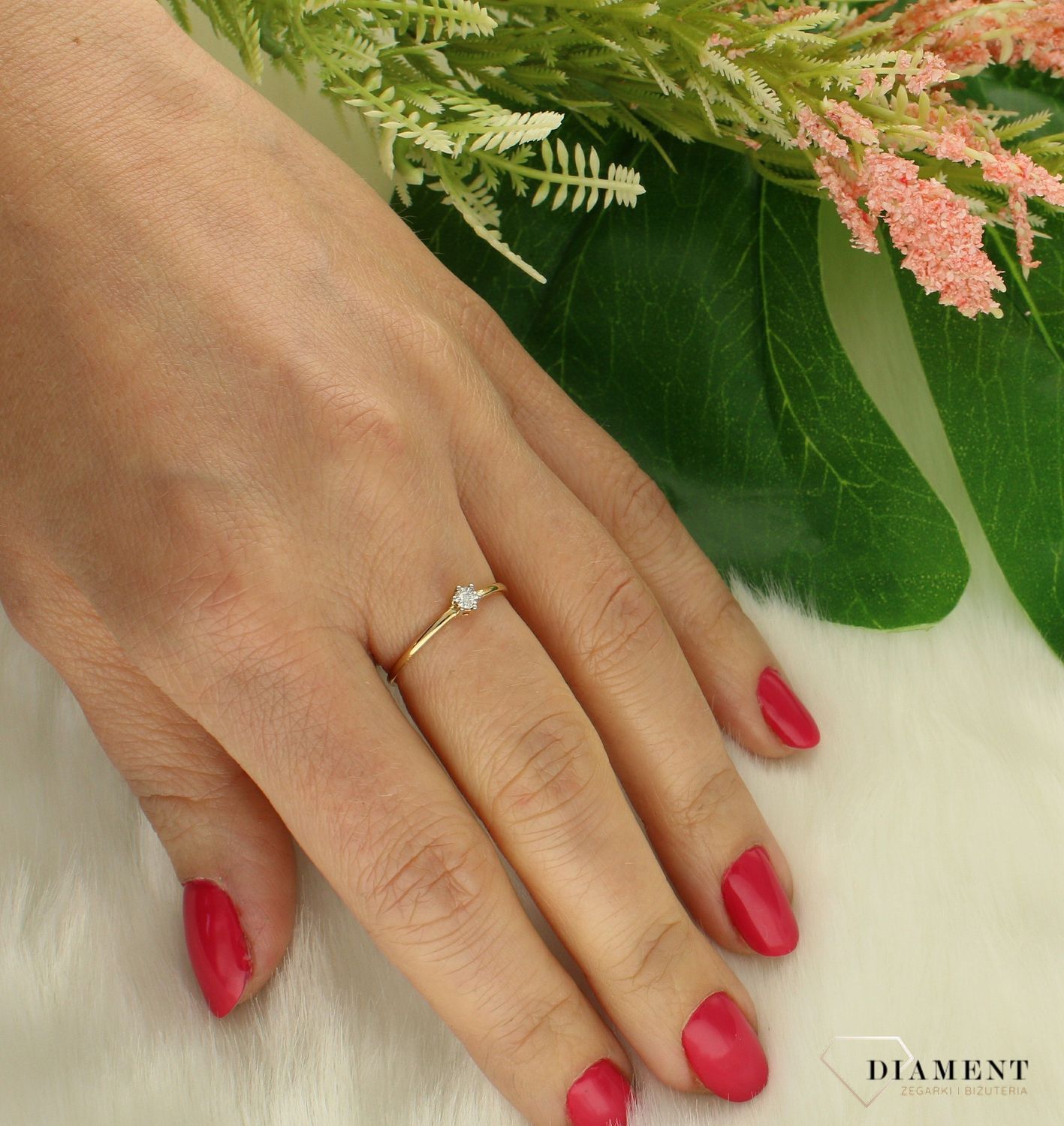 Pierścionek z Diamentem  Subtelny klejnot  DIAMENT 585 JR11003Y12 (2).jpg