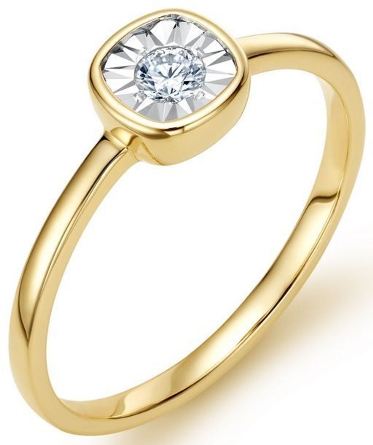 Złoty pierścionek JR11551Y z diamentem 0,11ct HSI. Waga 1,60 g, rozmiar 14, ozdoba 6 mm. Klasyka w eleganckim wydaniu z żółtego złota próby 585.1.jpg