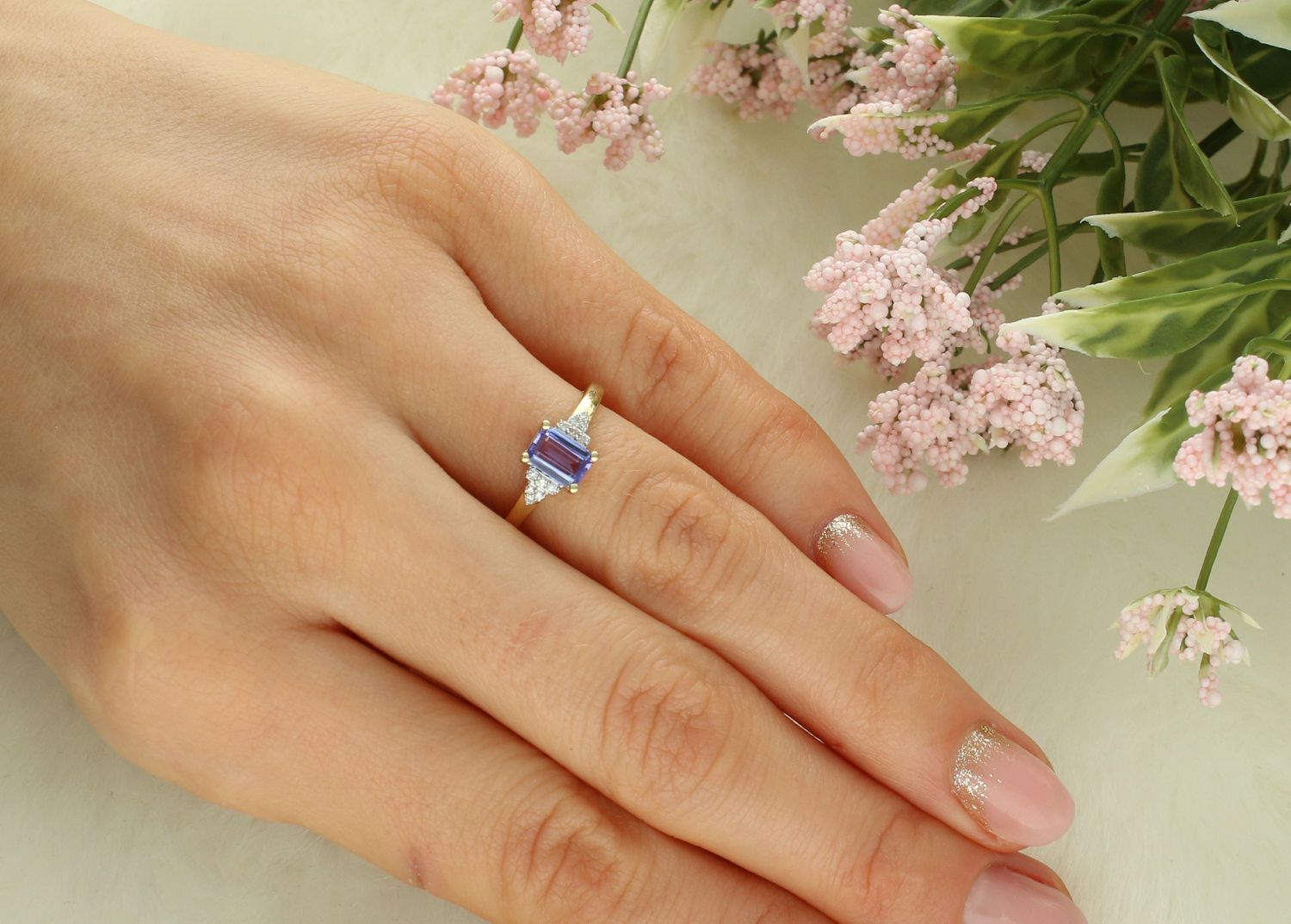 Pierścionek damski z Diamentami, Biżuteria z Tanzanitem i Diamentami rozmiar 10 JR12049TNZY. Damska biżuteria z kamieniami szlachetnymi. idealny pierścionek dla każdej kobiety. 2.jpg