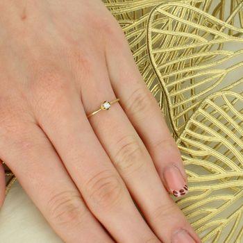 Pierścionek zaręczynowy złoty DIAMENT 585 „Gwiazda Zaręczynowa” z diamentem 0,026 ct  Certyfikat,.jpg