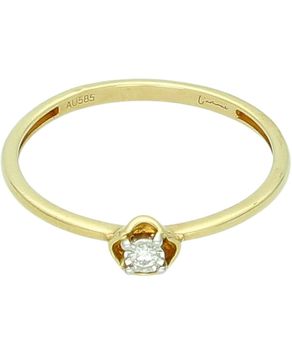 Pierścionek zaręczynowy złoty DIAMENT 585 „Gwiazda Zaręczynowa” z diamentem 0,026 ct  Certyfikat Au.jpg