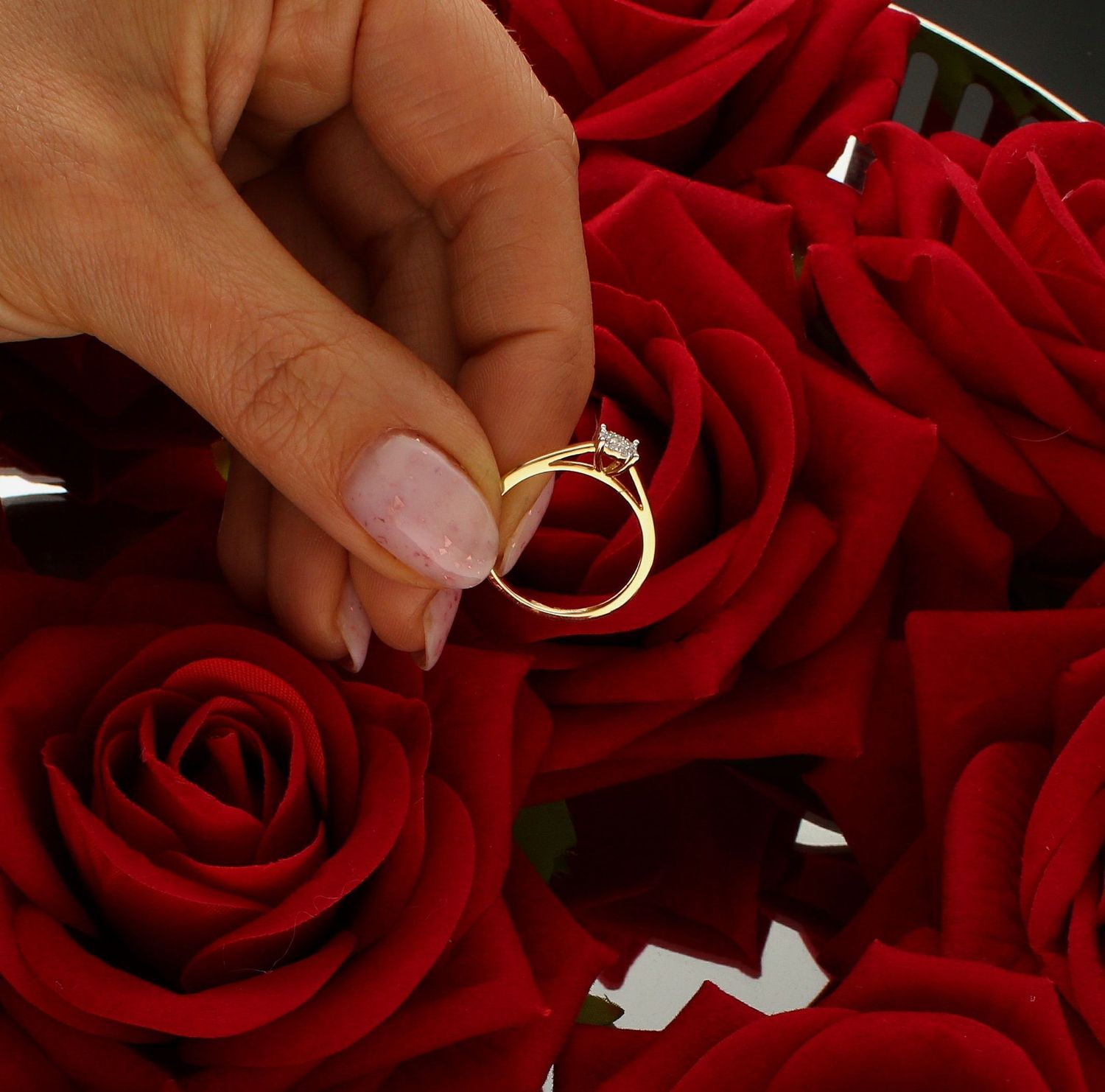 Pierścionek złoty Korona dziesięciu Diamentów 585 rozmiar 12 (4).jpg