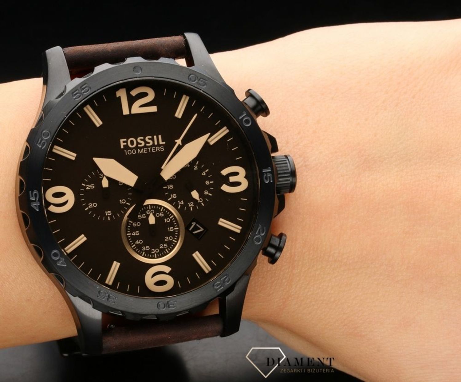 Męski zegarek Fossil JR1487 Nate Chronograph.jpg