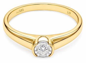 Złoty pierścionek z diamentem 0,10ct GHSI – JR18232Y, próba 585.jpg