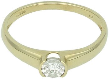 Złoty pierścionek z diamentem 0,10ct GHSI – JR18232Y, rozmiar 18, próba 585 Au.jpg