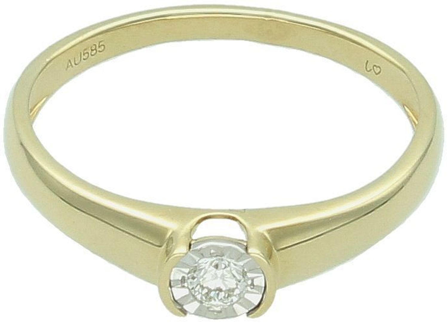 Złoty pierścionek z diamentem 0,10ct GHSI – JR18232Y.jpg