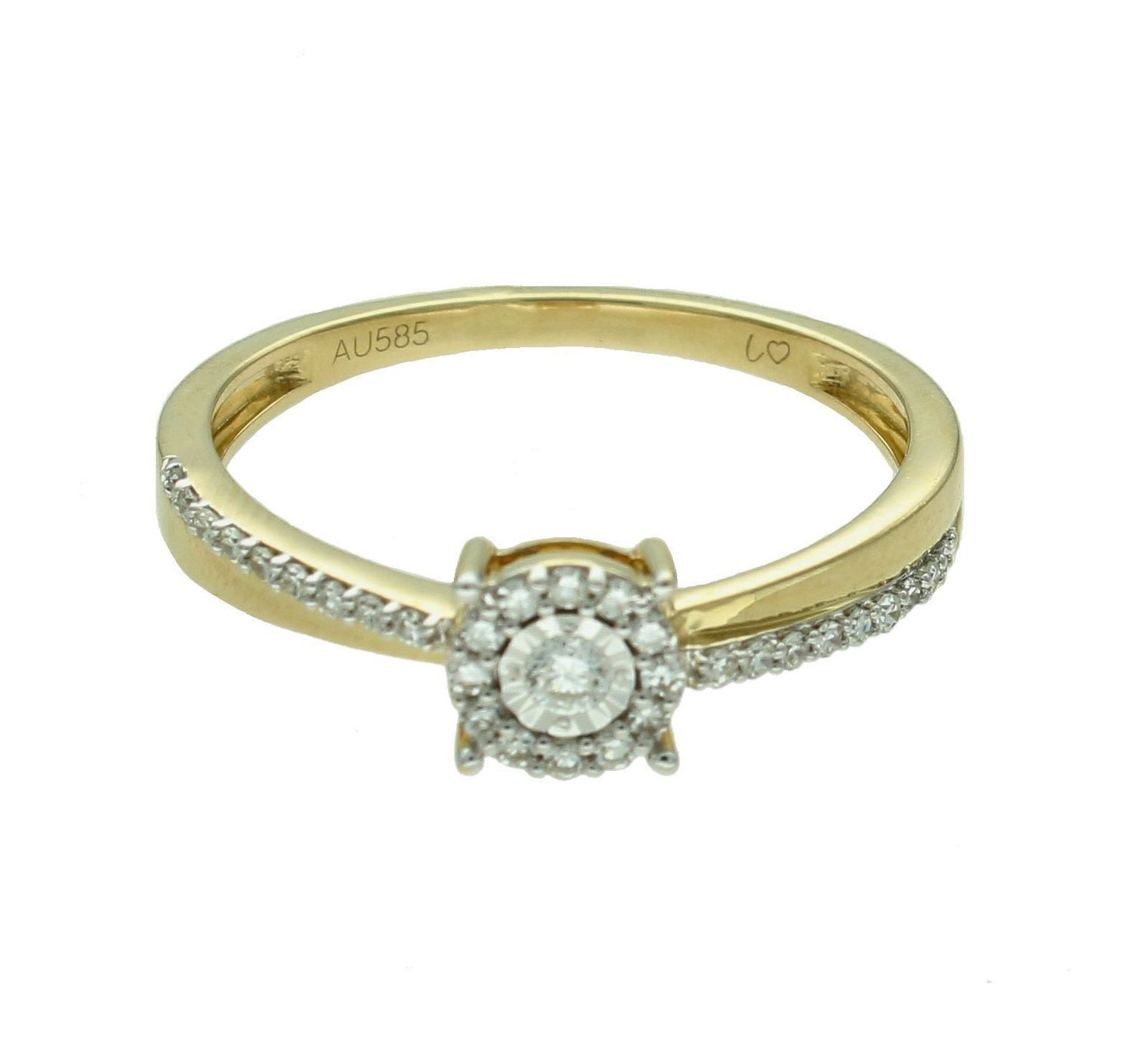 Pierścionek damski złoty 585 Pierścionek bogato wysadzany 31 Diamentami 0,20 ct  JR20683Y (2).jpg
