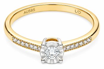 Złoty pierścionek 585 z 13 diamentami 0,13 ct JR30159Y.jpg