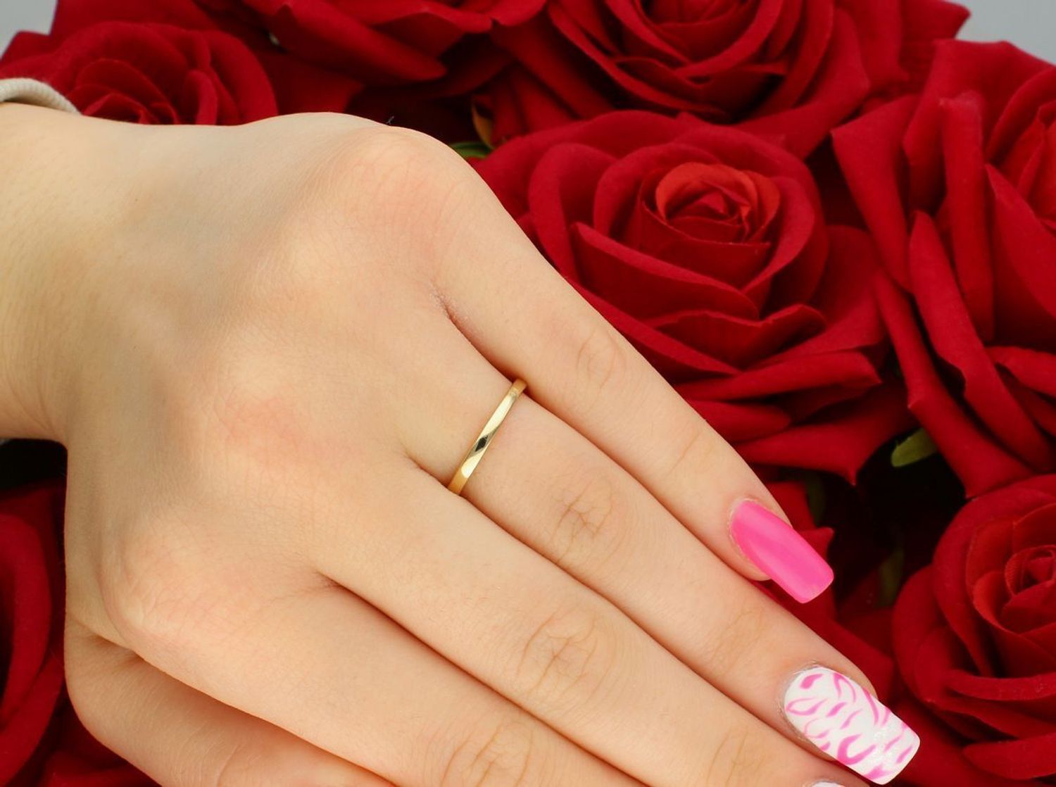 Złoty pierścionek z diamentami 0,13ct GHSI – JR30159Y, próba 585, rozmiar 13.jpg