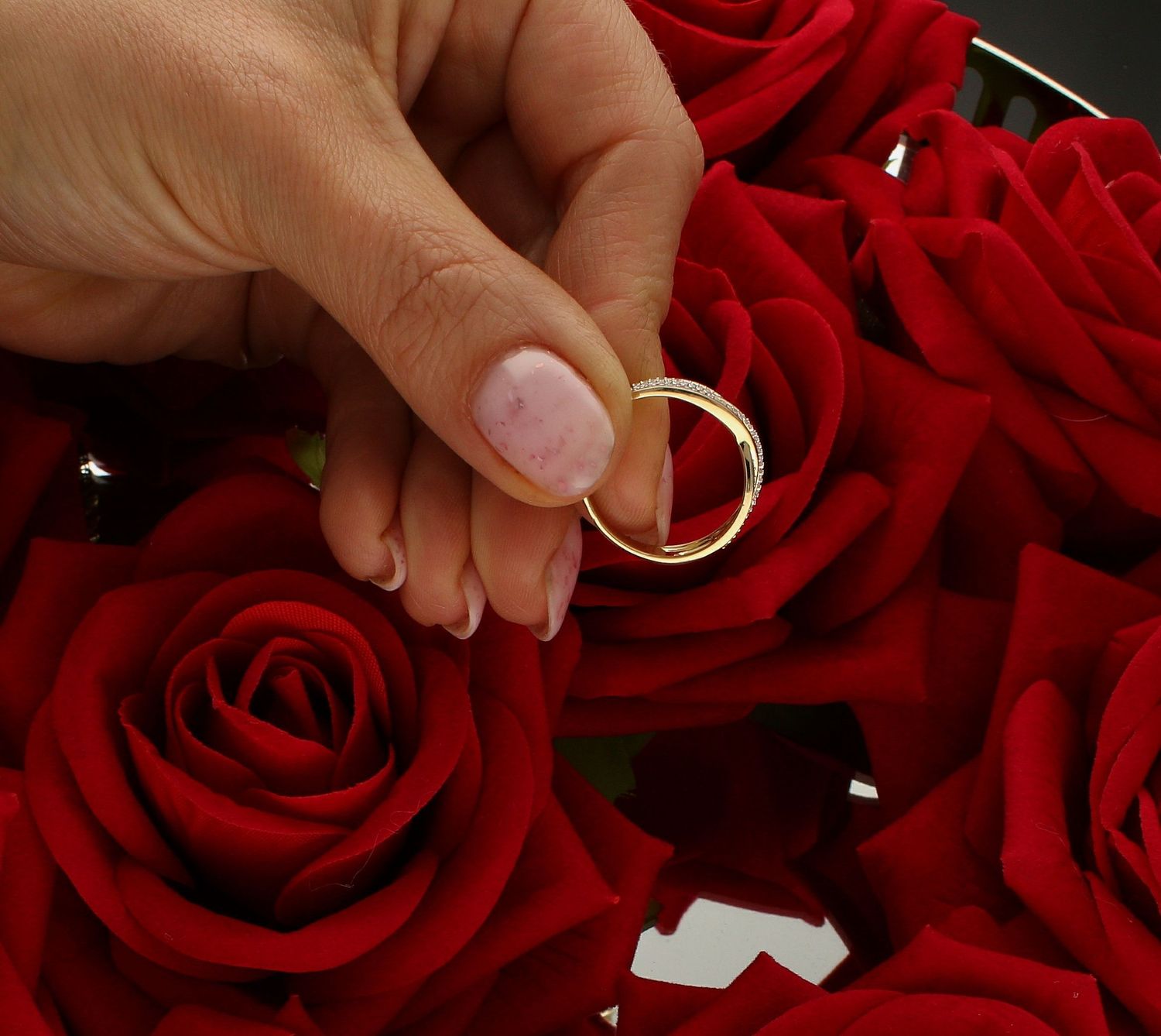 Pierścionek złoty Plecionka z Diamentami 585 rozmiar 15 (4).jpg