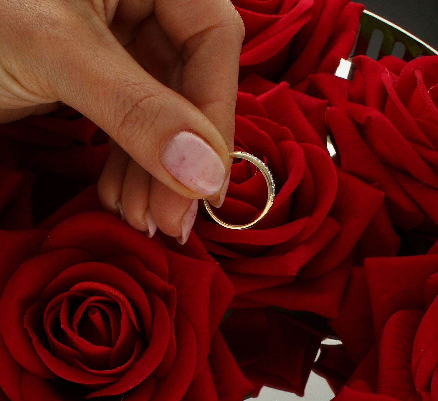 Pierścionek złoty Rings wysadzany Diamentami 585 rozmiar 15 (4).jpg