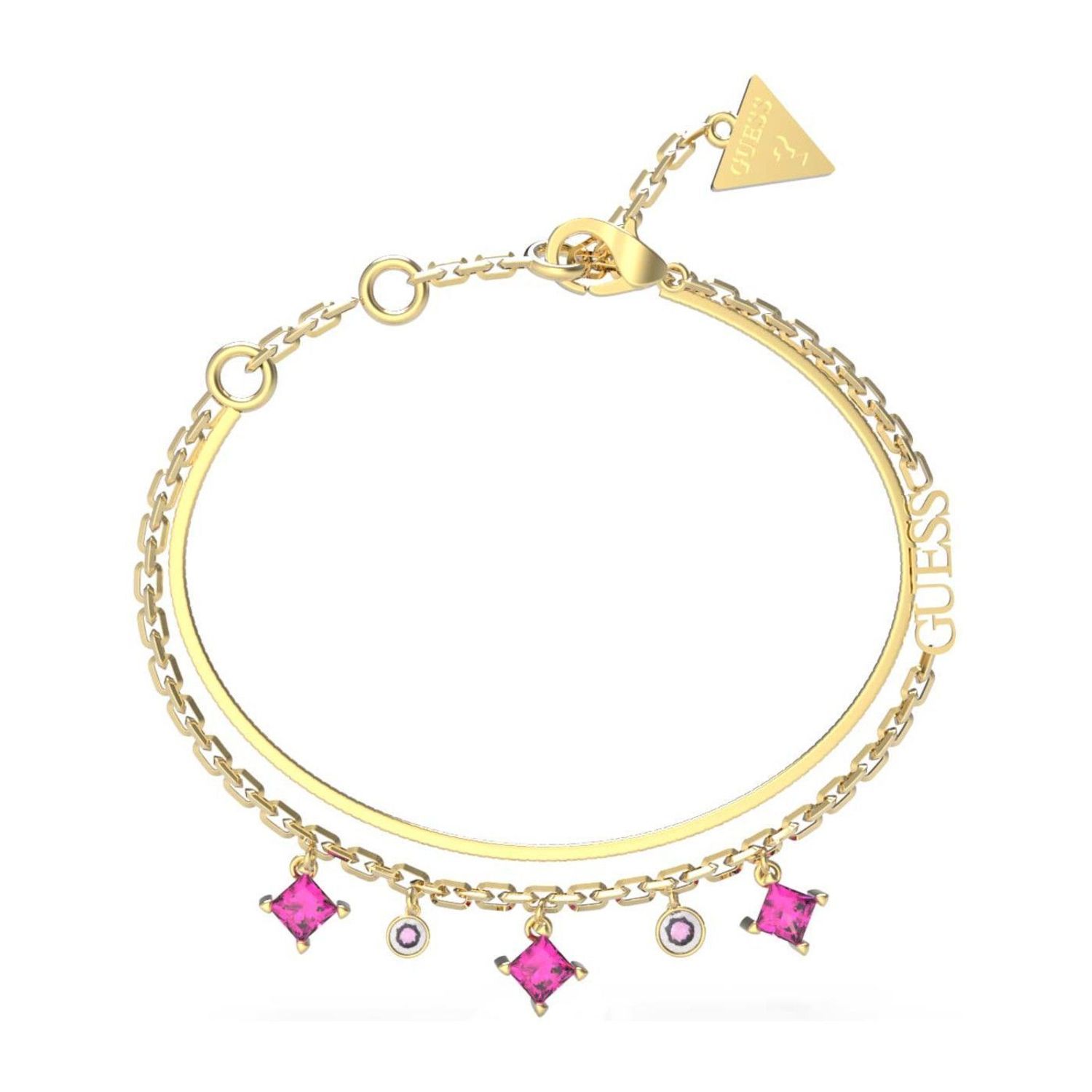 Bransoletka damska Guess z różowymi cyrkoniami JUBB03068JWYGAQS JUBB03068JWYGFCL.jpg