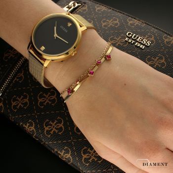 Bransoletka damska Guess z różowymi cyrkoniami JUBB03068JWYGAQS JUBB03068JWYGFCL (1).jpg