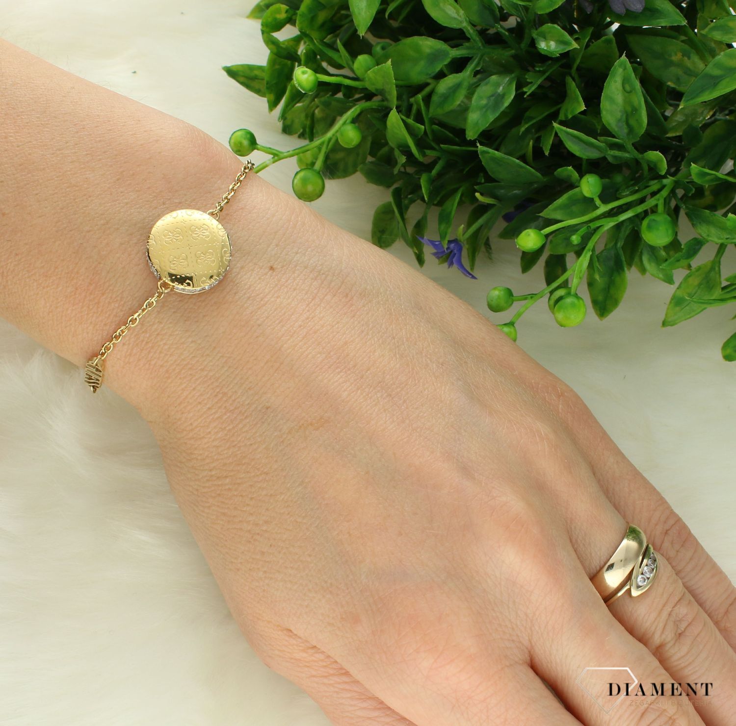 Bransoletka damska Guess kóło z logo Guess JUBB04264JWYGS👍 Bransoletki damskie Guess🎁.jpg