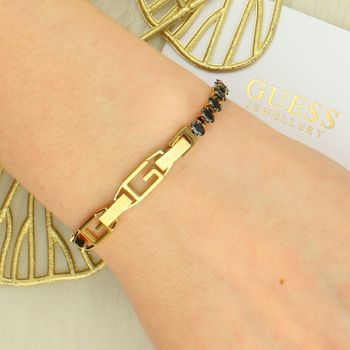 Guess JUBB05141JWYGBKTU Złota Bransoletka z Czarnymi Cyrkoniami – Stal 316L zapięcie.jpg
