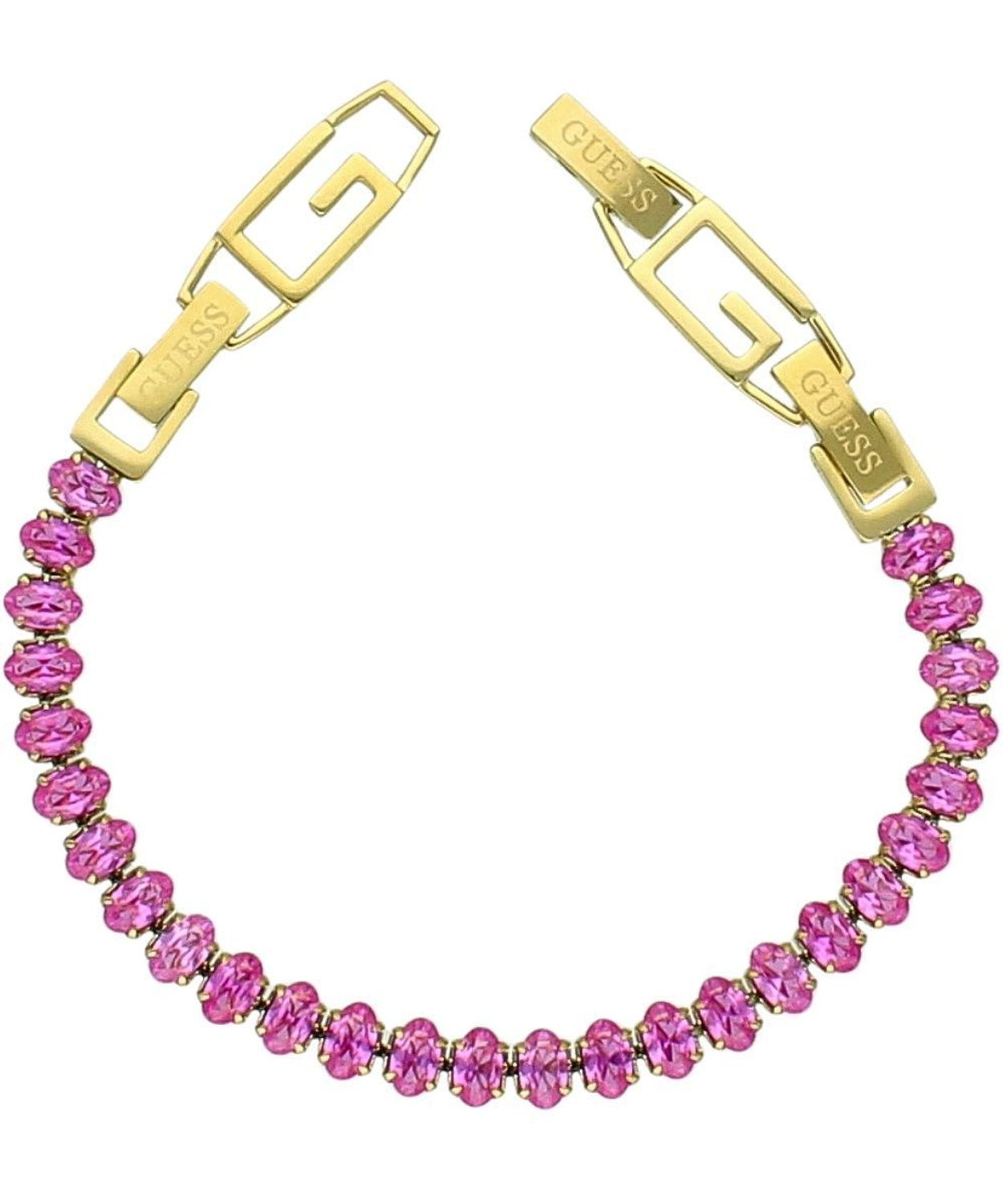 Guess JUBB05141JWYGFCT-U – Różowa Bransoletka Damska z Kryształami Stal Nierdzewna pink.jpg