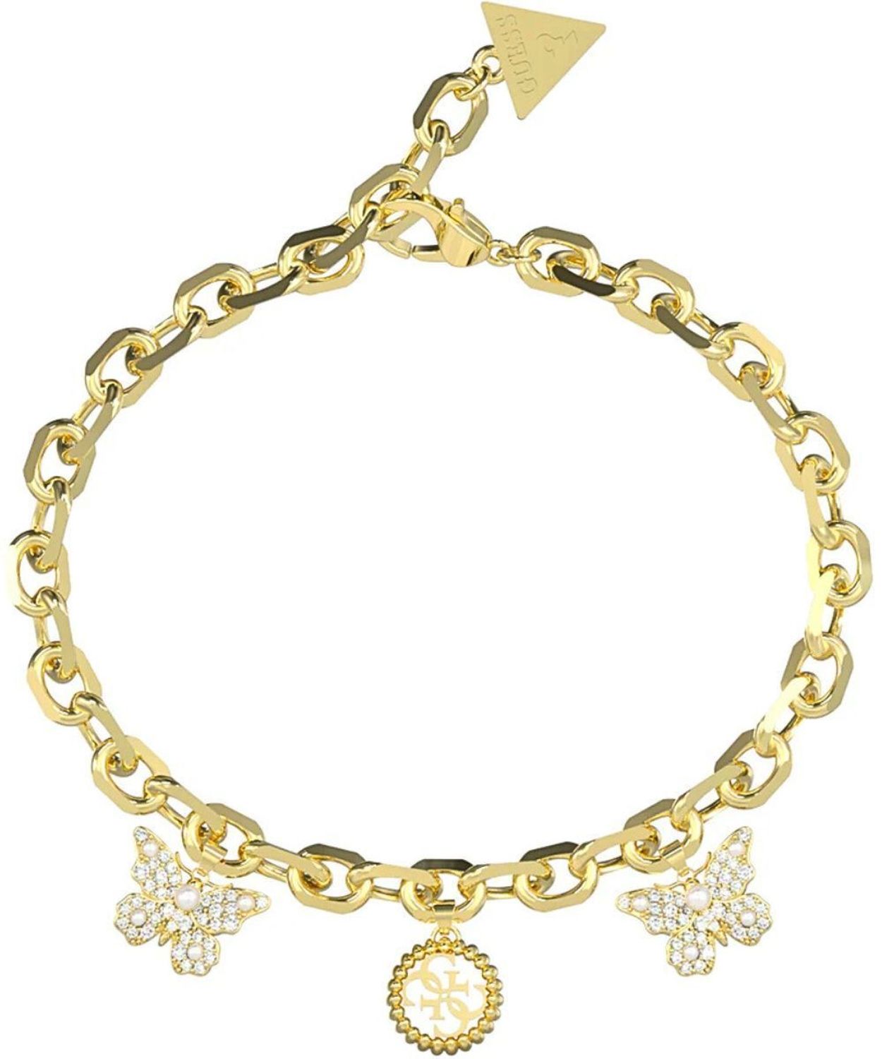 Bransoletka Guess JUBB06130JWYGS z Motylkami i Cyrkoniami – Stal Nierdzewna 20 cm.jpg