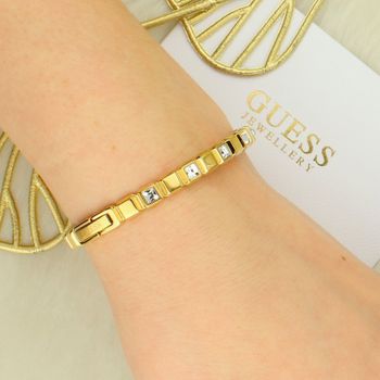 Guess JUBB06176JWYGS Złota Sztywna Bransoletka z Cyrkoniami – Stal Nierdzewna S gold.jpg