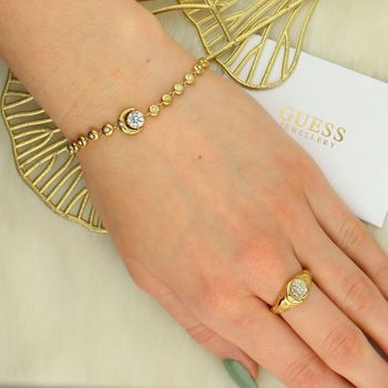 Bransoletka Guess JUBB06235JWYGS ze stali nierdzewnej w kolorze żółtym z cyrkoniami – regulowana 15-19 cm komplet.jpg