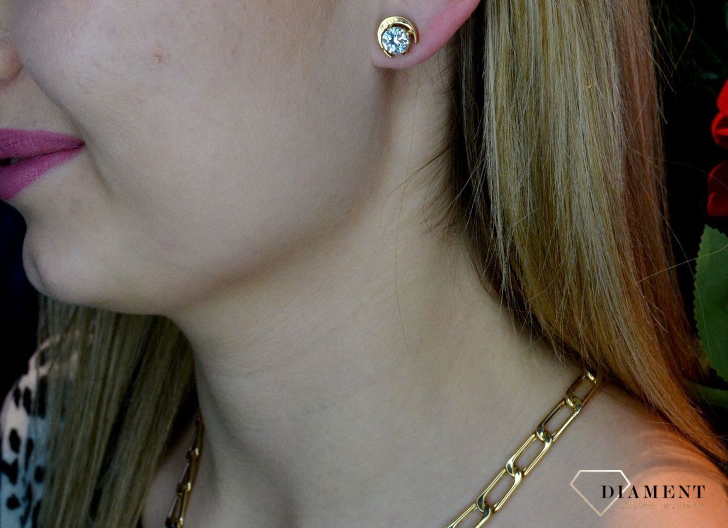 Kolczyki damskie GUESS przy uchu 'Księżycowy kryształ' JUBE01194JWYGTfg.jpg