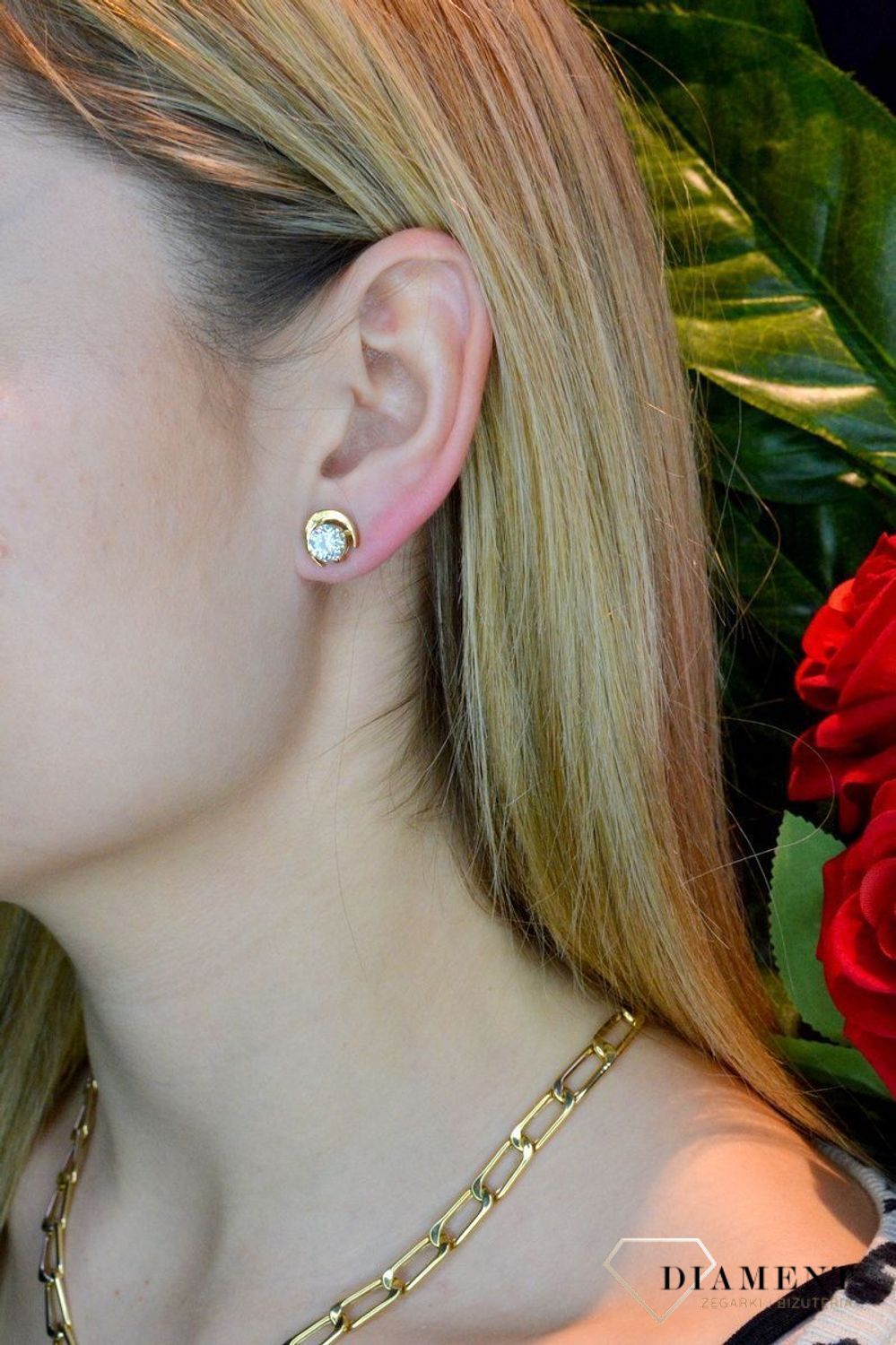 Kolczyki damskie GUESS przy uchu 'Księżycowy kryształ' JUBE01194JWYGTfg.jpg